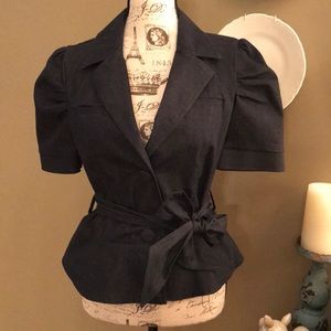 So Cute Denim Top with waist tie.